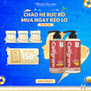 Bộ Đôi Gội Xả Celligram Phục Hồi Chuyên Sâu, Tái Tạo Hư Tổn Gãy Rụng 500ml - 1000ml