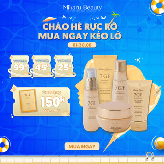 Không lo dầu mụn, mờ thâm, da sáng bật tông - 7GF Facial Foam, Clay Pack, Face Lotion, Face Essence, Face Cream