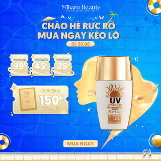Sữa chống nắng nâng tông dịu nhẹ, dưỡng ẩm cho da nhạy cảm - Aishodo UV Screen Milk SPF50+ PA++++ 30ml