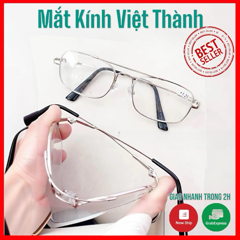  Kính lão gọng dẻo có sẵn 0.5-4 độ kính đọc sách xem điện thoại GỌNG DẺO TITAN Mắt Kính Việt Thành L13 