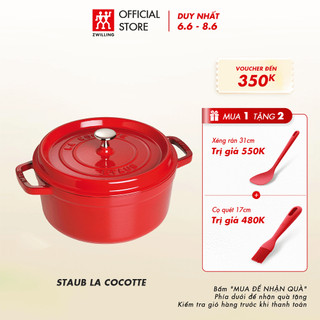 Nồi tròn STAUB bằng gang đúc tráng men cao cấp 20cm /2.2 L giữ nhiệt tốt