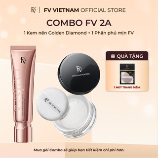 COMBO FV2: Kem nền cao cấp Kim cương vàng Golden Diamond che khuyết điểm, kiểm soát dầu