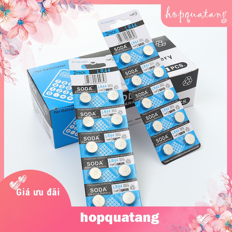 Vỉ 10 Viên Pin Cúc Áo LR44 AG13 LR1130 AG10 LR41 AG3 LR626 LR621 AG4 AG1