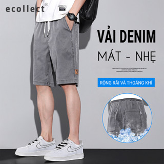 Quần short jeans nam ECOLLECT phom ngang gối chất vải denim co giãn mềm nhẹ mát thời trang mặc mùa hè QS19