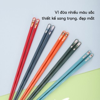 Set 5 Đôi Đũa Sợi Thủy Tinh Cao Cấp Phong Cách Nhật , Đũa Mạ Vàng Chống Mốc, Chống Trơn Trượt