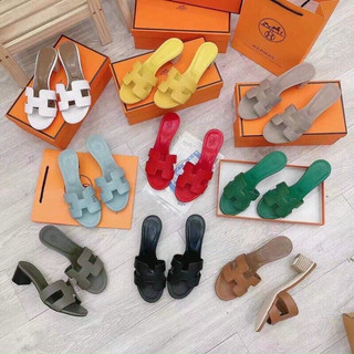 Guốc quai ngang chữ H da sần fullbox