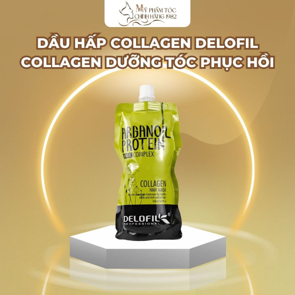 Dầu Hấp Collagen Delofil Collagen Dưỡng Tóc Phục Hồi Hư Tổn Từ Bên Trong 500ml