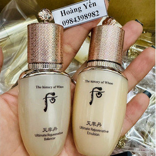 [HÀNG MỚI] Set dưỡng Whoo ULTIMATE chống lão hoá - NƯỚC HOA HỒNG SỮA DƯỠNG 25ML/CHAI