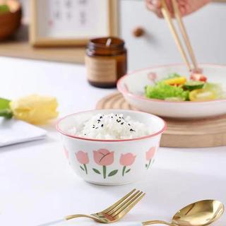 Bát cơm hoa hồng, bát cơm sứ decor bát cơm