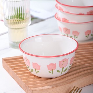 Bát cơm hoa hồng, bát cơm sứ decor bát cơm