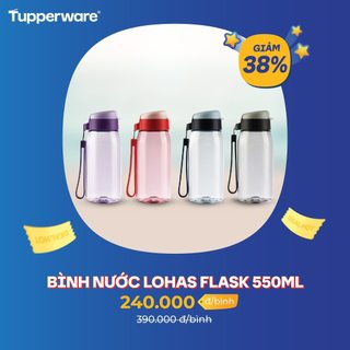 Bình nước Tupperware Lohas Flask 550ml - Màu mới