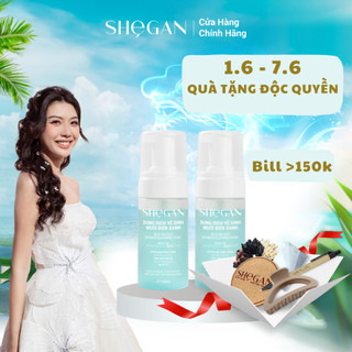 Combo 2 Chai Dung Dịch Vệ Sinh Muối Biển Xanh 100ml SHEGAN - Lành Tính, Dịu Nhẹ, Phù Hợp Cho Mọi Loại Da Và Cả Mẹ Bầu
