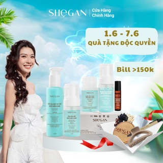 SHEGAN Combo Đặc Biệt  - Sửa Rửa Mặt, Tẩy Da Chết, Nước Tẩy Trang, Dung Dịch Vệ Sinh, Serum Khử Mùi, Bông Tẩy Trang Cao