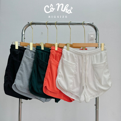 Quần Đùi Bigsize Nữ Cạp Cao Dáng Chữ A Lưng Chun Co Giãn Form Rộng Có Dây Rút Q13/Q7