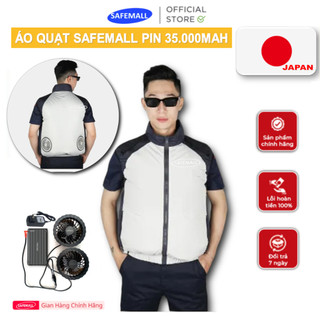 Áo quạt điều hòa Nhật Bản cộc tay Nam nữ, áo quạt gió SAFFEMALL thoải mái thoáng mát chính hãng