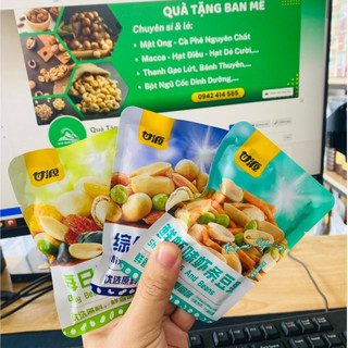  Snack hạt dinh dưỡng MÀU TÍM mix hoa quả sấy giòn đồ ăn vặt túi 30g 