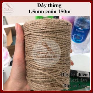 Cuộn dây thừng 1.5mm dài 150m, trang trí, handmade, decor, cột thiệp, quấn lọ