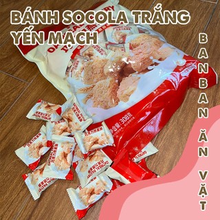 Bánh socola yến mạch dinh dưỡng gói 308g, bánh yến mạch socola trắng
