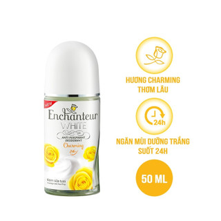 Lăn khử mùi hương nước hoa dưỡng trắng da kem sữa tươi Enchanteur Charming 50ml