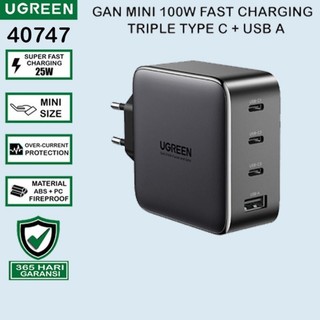 Củ sạc nhanh USB Type C 100W GaN Nexode Ugreen 40747 40737 CD226 (Sạc nhanh Laptop/điện thoại)