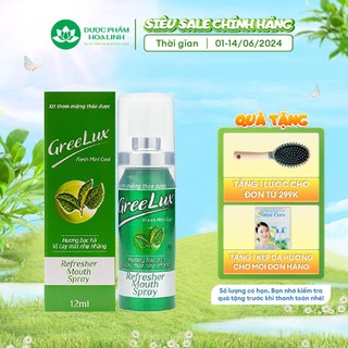 Xịt Thơm Miệng Greelux Fresh Mint Cool (vị cay mát nhẹ nhàng)