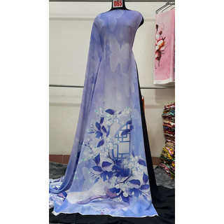 Vải Áo Dài lụa giáng hương co giản 4c nhẹ