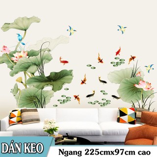 Decal trang trí Hồ Cá KOI và hồ Sen tao nhã