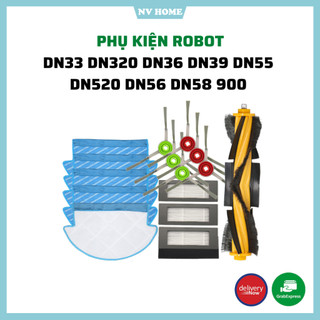 Phụ kiện robot hút bụi dn33, dn36, dn39,dn55,dn520,dn56,58 ozmo 900, khăn, chổi cạnh, chổi chính,lọc
