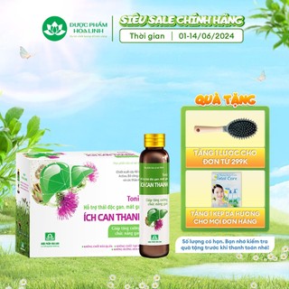Nước uống Khỏe gan, tăng thải độc Ích Can Thanh: 1 lọ mỗi ngày, thanh lọc cơ thể, căng tràn sức sống (Hộp 6 lọ x 20ml)