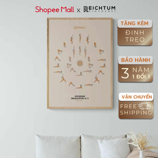 Tranh treo tường tráng gương SET1 của REICHTUM - Decor phòng ngủ chill/ Yoga/Chất liệu bền bỉ