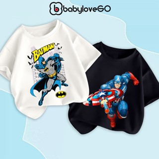 Áo siêu nhân bé trai BabyloveGO áo thun cho bé in hình biệt đội siêu anh hùng Marvel phong cách US/UK