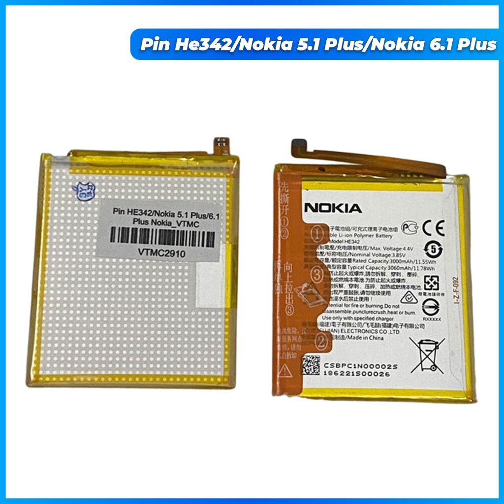 Pin He342, nokia 5.1 plus, nokia 6.1 plus