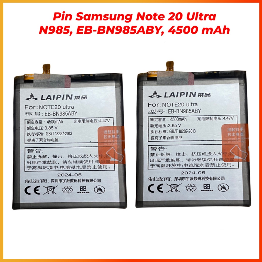 Pin samsung note 20 ultra EB-BN985ABY dung lượng 4500mAh