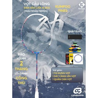 Vợt cầu lông Kumpoo Pines nội địa công thủ toàn diện căng sẵn 10.5kg giá rẻ Bảo hành 02 tháng