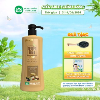{MỚI} Dầu gội dược liệu Nguyên Xuân Bồng bềnh 450ml - Dành cho tóc dầu bết - Tặng thêm 50ml giá không đổi