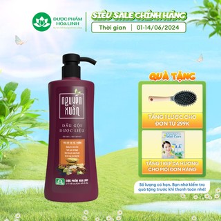 {MỚI} Dầu gội Dược liệu Nguyên Xuân Nâu 450ml - Dành cho tóc thường - Tặng thêm 50ml giá không đổi