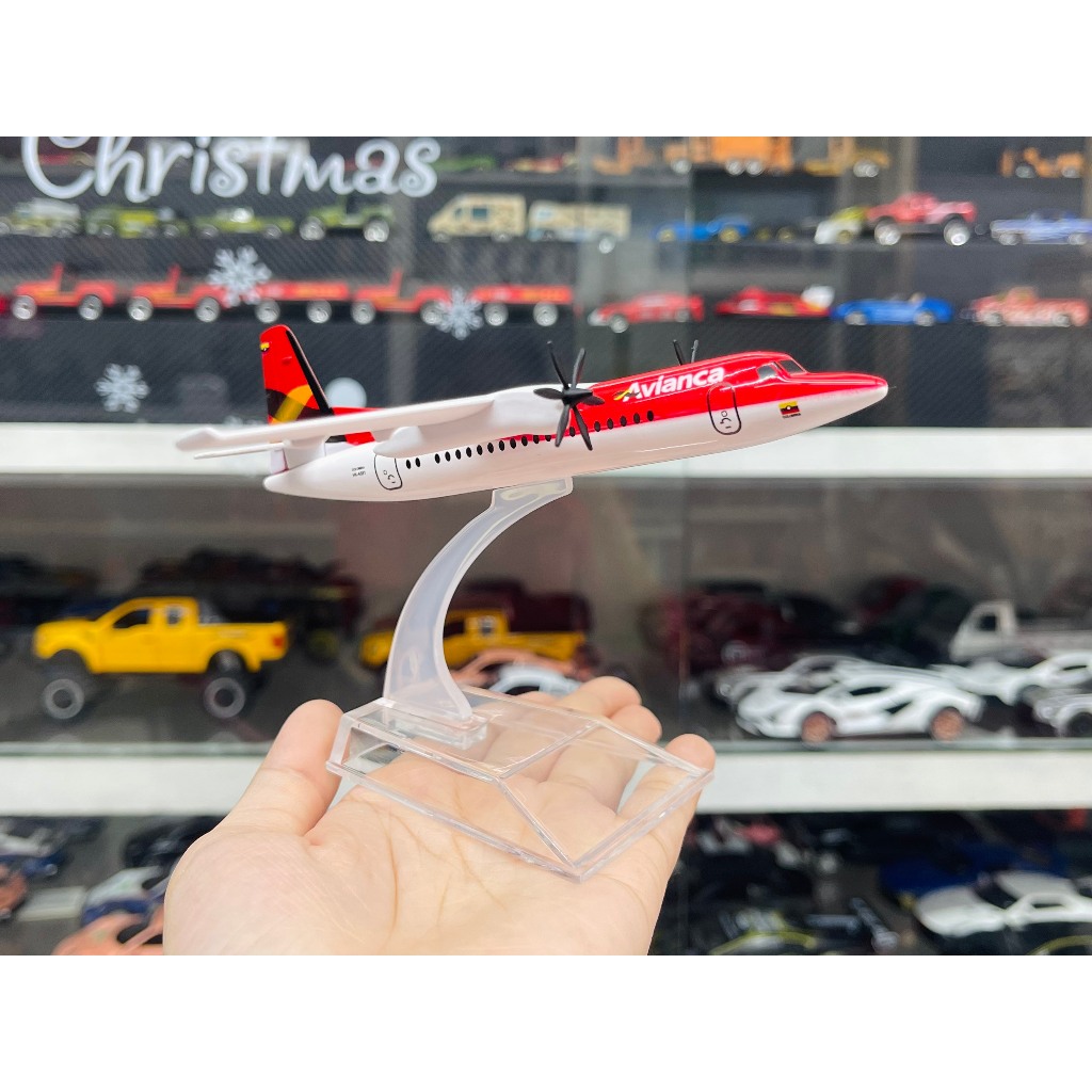 Mô hình máy bay cánh quạt ATR72-600 Colombia Avianca Fokker F50 16cm MB16158