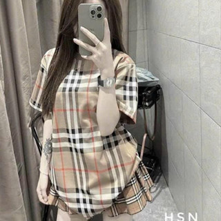 Áo thun tay lỡ phối cổ bo họa tiếp kẻ caro vàng Bu Bờ in full toàn thân freesize nam nữ unisex form rộng hottrrend 2024