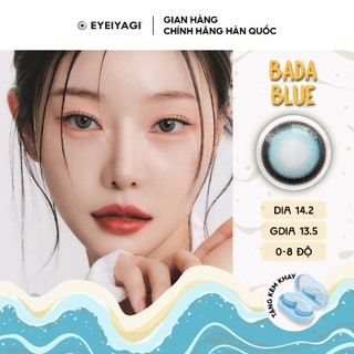 Kính áp tròng EYEIYAGI xanh dương Bada Blue lens cận 3 tháng độ cận 0-8 DIA 14.2mm | Lens chính hãng Hàn Quốc