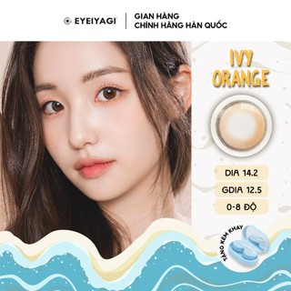 Kính áp tròng EYEIYAGI màu cam Ivy Orange lens cận 3 tháng độ cận 0-8 DIA 14.2mm | Lens chính hãng Hàn Quốc