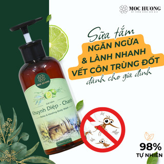 Sữa Tắm Thiên Nhiên Khuynh Diệp- Chanh MỘC HƯƠNG ngừa mụn lưng, chống muỗi, giảm mẩn ngứa 420ml