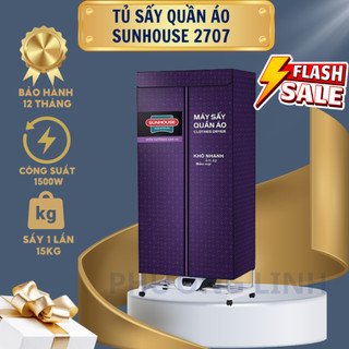 Tủ sấy quần áo sunhouse shd-2707 - hàng chính hãng - bảo hành 12 tháng