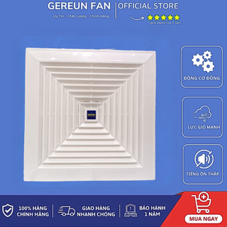 Gereun quạt thông gió/quạt hút âm trần 60x60/quạt tòa nhà trung tâm lực hút khoe tiếng ồn thấp