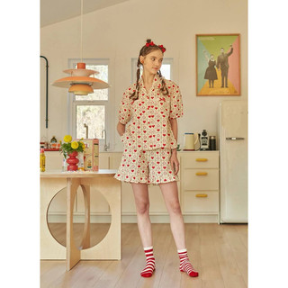 [CHÍNH HÃNG] set ngủ hoạ tiết tim đỏ ULLALA AUTHENTIC (gốc 2tr)