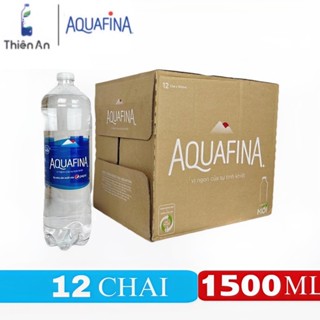 Thùng 12 chai nước uống đóng chai Aquafina 1.5L (nước khoáng aquafina)