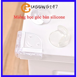 Miếng bọc góc bàn, bịt cạnh góc bàn, cạnh cửa, cạnh giường bằng silicone bảo vệ an toàn cho bé