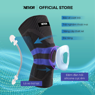 Bó Gối Thể Thao Nevor BDG01 Giúp Giảm Đau, Phòng Tránh Chấn Thương Dây Chằng Sử Dụng Cho Gym, Bóng Đá, Bóng Rổ, Chạy Bộ.