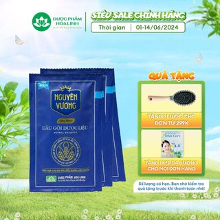 Dầu gội dược liệu Nguyên Vương sảng khoái dây 10 gói x 5.5ml