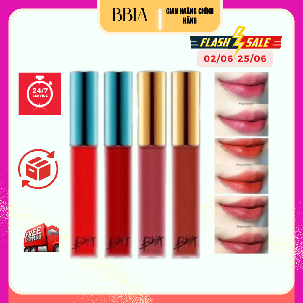 Son BBIA Last Velvet Lip Tint - Lì Màu, Mềm Môi, Lâu Trôi