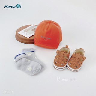 G31-NK79 Set Giày Nón sandal tập đi cho bé giày bít mũi màu vàng mềm nhẹ của Mama Ơi - Thời trang cho bé